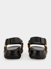 Marni Black Leather Fussbett Sandals