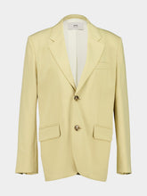 Ami Paris Lime Green Wool Single-Breasted Blazer