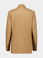 Ami Paris Camel Wool Double-Breasted Oversized Jacket