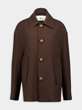 Ami Paris Brown Short Belted Coat