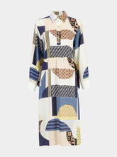 Fendi Multicolour Patchwork Satin Midi Dress