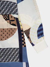 Fendi Multicolour Patchwork Satin Midi Dress