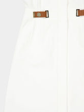 Fendi White Linen Sleeveless Midi Dress