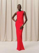 Ami Paris Poppy Red Long Straight Dress