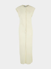 Ami Paris Ivory Long Raw Edge Details Dress