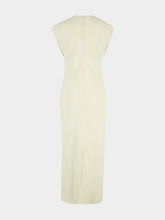 Ami Paris Ivory Long Raw Edge Details Dress