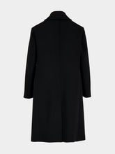 Fendi Black Wool and Angora Double-Breasted Coat
