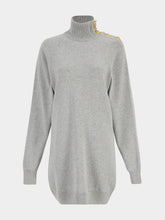 Balmain Grey Eco-Cashmere Jumper Dress