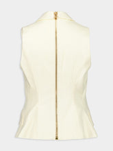 Balmain Ecru Sleeveless Tailored Vest