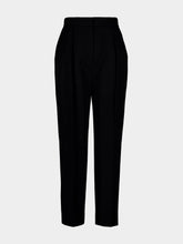 Balmain Black High-Waisted Wool Trousers