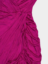 Balmain Pink Draped Interlock Jersey Mini Dress