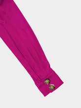 Balmain Pink Draped Interlock Jersey Mini Dress