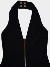 Balmain Black Halterneck Knit Maxi Dress