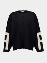 Fear Of God Melange Black Merino Wool Full Zip Sweater