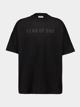 Fear Of God Black Cotton Logo Print T-Shirt