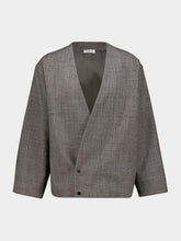 Fear Of God Grey Virgin Wool Lapelless Jacket