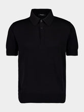 Balmain Black Polo Regular Fit Cotton Silk Knit