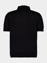 Balmain Black Polo Regular Fit Cotton Silk Knit
