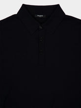 Balmain Black Polo Regular Fit Cotton Silk Knit