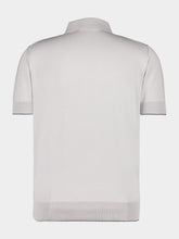 Balmain Grey Polo Regular Fit Cotton Silk Knit