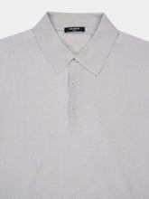 Balmain Grey Polo Regular Fit Cotton Silk Knit