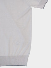 Balmain Grey Polo Regular Fit Cotton Silk Knit