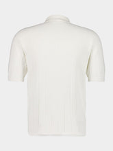 Balmain Natural Monogram Knit Polo Shirt