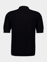 Balmain Black Monogram Knit Polo Shirt
