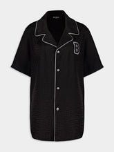 Balmain Black Varsity Jacquard Pyjama Shirt