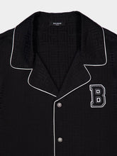 Balmain Black Varsity Jacquard Pyjama Shirt