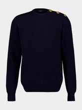 Balmain Navy Eco-Cashmere Knit Jumper