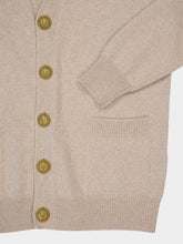 Balmain Light Beige Cashmere Buttoned Cardigan