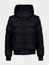 Balmain Black Monogram Padded Cropped Jacket