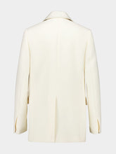 Fendi White Wool and Silk Tuxedo Blazer