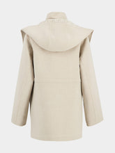 Fendi Calce Hooded Wool Parka with FF Detail