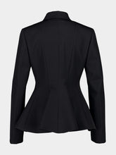 Fendi Black Wool Peplum Jacket