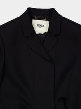 Fendi Black Wool Peplum Jacket