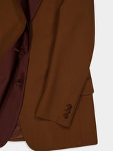 Fendi Brown Wool Mohair Blazer with Silk Lapels