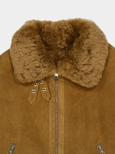 Ami Paris Mastic Beige Shearling Aviator Jacket