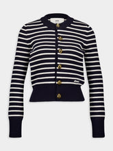 Ami Paris Navy Striped Sailor Cardigan