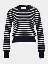 Ami Paris Navy Striped Sailor Sweater
