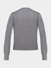 Ami Paris Grey Merino Wool Ami de Coeur Jumper