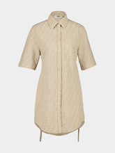 Fendi Beige FF Chambray Shirt Dress