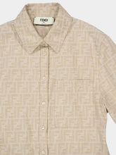 Fendi Beige FF Chambray Shirt Dress