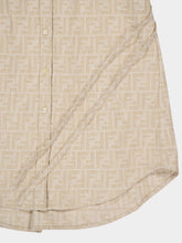 Fendi Beige FF Chambray Shirt Dress
