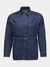 Fendi Dark Blue Denim Belted Jacket