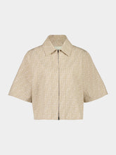 Fendi Beige Cropped FF Chambray Jacket