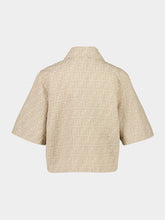 Fendi Beige Cropped FF Chambray Jacket
