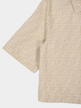 Fendi Beige Cropped FF Chambray Jacket