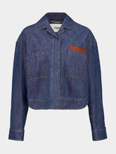 Fendi Navy Blue Chambray Short Jacket